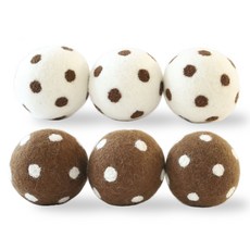 尼泊爾製造紐西蘭羊毛烘衣球 7cm 50g 6顆組, 巧克力叮叮，巧克力叮叮，巧克力叮叮，巧克力，巧克力，巧克力, 1組