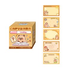 이홈베이킹 카피바라 풀아웃 메모스티커, 혼합색상, 1개