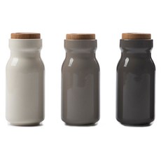 TACKAON 調味盒三件組 L, 白色調味罐 + 淺灰色調味罐 + 深灰色調味罐, 1套