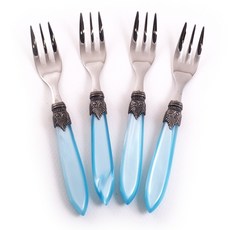 RIVADOSSI SANDRO Laula 蛋糕叉, 4個, 天藍色