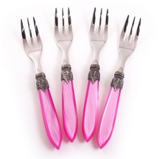 RIVADOSSI SANDRO Laula 蛋糕叉, 4個, 粉紅色
