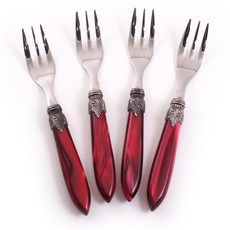 RIVADOSSI SANDRO Laula 蛋糕叉, 4個, 紅色