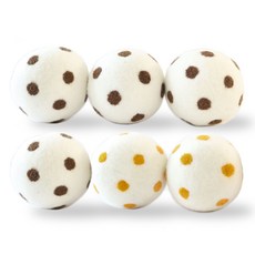 尼泊爾製造紐西蘭羊毛烘衣球 7cm 50g 6顆組, 巧克力丁丁，巧克力丁丁，巧克力丁丁，巧克力丁丁，橘子丁丁，橘子丁丁, 1組