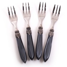 RIVADOSSI SANDRO Laula 蛋糕叉, 4個, 黑色