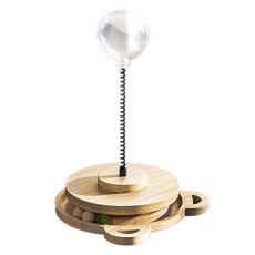 개과천선 고양이 탭핑볼 장난감 프리미엄형, 1개, 우드 브라운