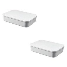 Block Mart 廚房雜貨 桌面多功能附蓋收納盒 TYPE3, 單一顏色, 2個