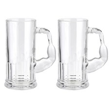 플라라 파이팅 맥주잔 8 x 18 cm, 2개