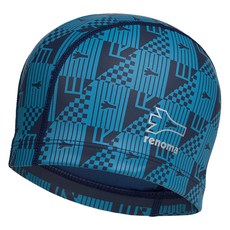 renoma 成人用斜紋格紋PU泳帽 RO-RC2E013-NV, 1個, 海軍藍