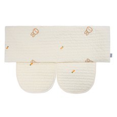 EmonG 安全第二代防踢防驚嚇枕 小米填充物, 1個, 100支紗 兔子