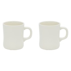 메종오브제 로렌스 웨이브 머그컵 350ml, 크림화이트, 2개
