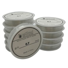 MaDaKkuMi 串珠工藝 DIY 製作材料 彈力線 0.7mm, 透明, 10個