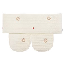 EmonG 安全第二代防踢防驚嚇枕 小米填充物, 1個, 100支紗 熊