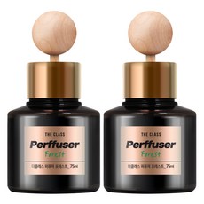 더클래스 퍼퓨저 차량용 방향제 75ml + 우드볼 스틱 + 논슬립 패드, 포레스트, 2세트