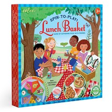 EEBOO 午餐籃子旋轉遊戲 3歲以上 2~4人用, 隨機出貨(桌布)
