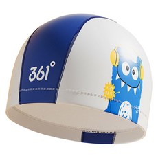 361 怪獸兒童泳帽, 藍色