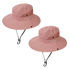 Reivan 戶外網眼登山帽 2入, 印度粉