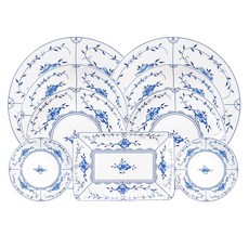 Tettau 9件式韓式餐具組, 1套, 小菜碗 2入 + 16公分圓盤 2入 + 18公分長方盤 + 錐形義大利麵盤 2入 + 主餐盤 2入, 阿米娜布魯姆