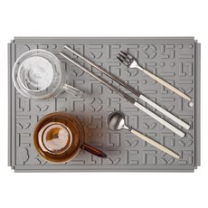 SiliconStory 優質組合式可擴充瀝水墊 乾燥墊, 1層, 灰色, 1個