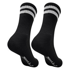 mont-bell 男士一號二環坐墊登山長襪2腳套裝MB-S02, 黑色