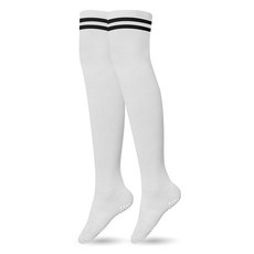 Crocodile 鱷魚 女款高爾夫無緩衝環紋過膝襪 CD215, 白色, 1個