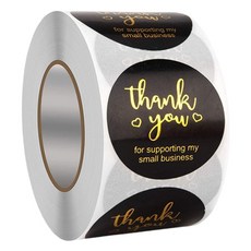 Maket Gamseong 小店鋪捲裝貼紙, 黑色, 4個