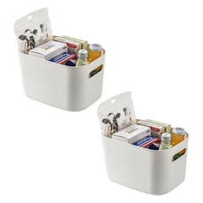 블럭마트 주방잡화 데스크탑 다기능 보관함, TYPE2, 2개