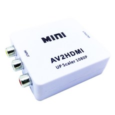 랜스타 AV컨버터 3RCA to HDMI 1080P 지원 양방향 불가 흰색, 1개