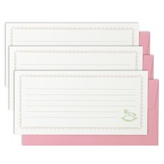 페이퍼리안 니어앤디어 레터 편지지 세트, 목마, 3세트