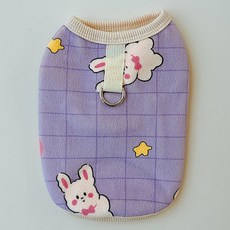 Coco studio 狗狗Happy Dog天鵝絨胸背帶背心, 1個, 紫色