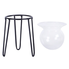 Second Best 植物鐵製裝飾品 + 人造花花瓶套組, 1個, STYLE 06