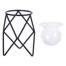 Second Best 植物鐵製裝飾品 + 人造花花瓶套組, 1個, STYLE 03