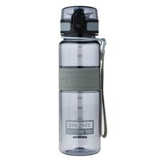 UZSPACE 優之 Tritan運動水瓶, 1個, 灰色, 500ml