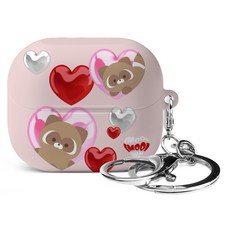아이무이 너굴 갤럭시 버즈 3 / 3프로 하드 케이스 + 키링 세트, 하트마마, 1세트