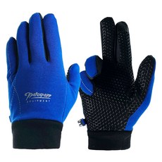 natoyen 波浪刷毛防寒觸控手套 雙手適用, 藍色, 1個