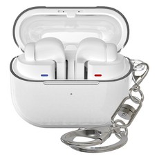 포카모리 클리어 갤럭시 버즈3프로 버즈3 공용 젤리 키링 케이스, 1개