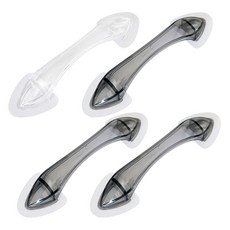 MONACO OLIVE 免鑽孔中門門把4入組, 1套, 透明, 灰色, 灰色, 灰色