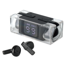 지파워 액티브 사운드 커널형 LED 충전 블루투스 이어폰 버전5.3 SRTWS-53 블랙 4시간