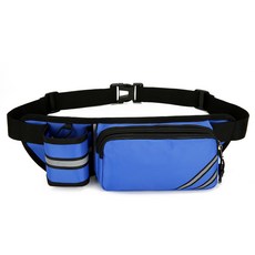 Market A 簡約運動水壺防水腰包, 1個, 藍色