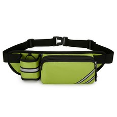 Market A 簡約運動水壺防水腰包, 1個, 綠色