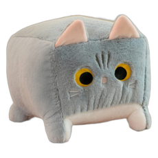 HIMAJO 溫暖貓咪安撫娃娃抱枕 0.24kg, 鯖魚, 1個