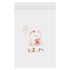 Wonine 黏貼式多用途垃圾袋 草莓小熊, 100個, 1L