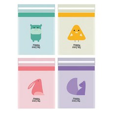 Woni家 黏貼式多用途垃圾袋 15入 x 4款組合, 1套