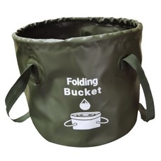 12라운드 캠핑용 설거지박스 대용량 접이식 물통, 딥그린