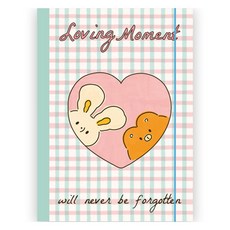 Monolike Unmatched Friends 硬殼 A5 6孔活頁夾 Series.2, 1個, 02 愛心