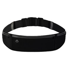 Market A 運動跑步腰帶 臀包, 1個, 黑色