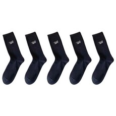 Hot Daysome 高爾夫運動中筒襪 5雙組, 黑色, 1套