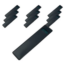 그래다다 복고풍 고급 가죽 펜 케이스, 딥네이비, 10개