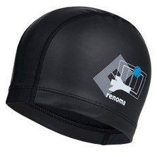 renoma 成人運動PU泳帽 RO-RC2E010-BK, 1個, 黑色