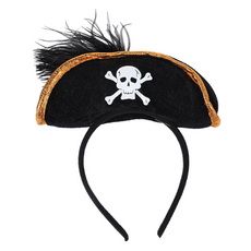 Kingsroad 生日活動派對海盜帽髮箍 19 x 10 cm, 1個, 混和色