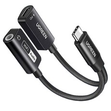 UGREEN 綠聯 C 型 Hi-Fi 高解析度 DAC 音訊 PD 充電 雙性, 1個, CM721